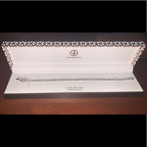 sterling silver cubic zirconia tennis bracelet